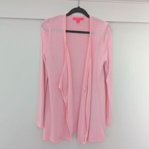 Lilly Pulitzer Long Drape Front Cardigan   size Large